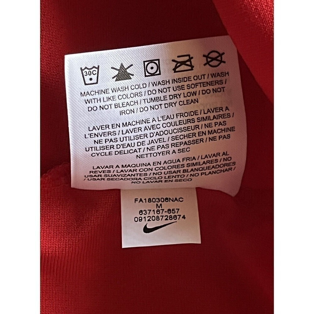 Nike Golf Dri-FIT Red Polo Shirt Men’s M Athletic Rugby Outdoor Performance - Picture 5 of 12